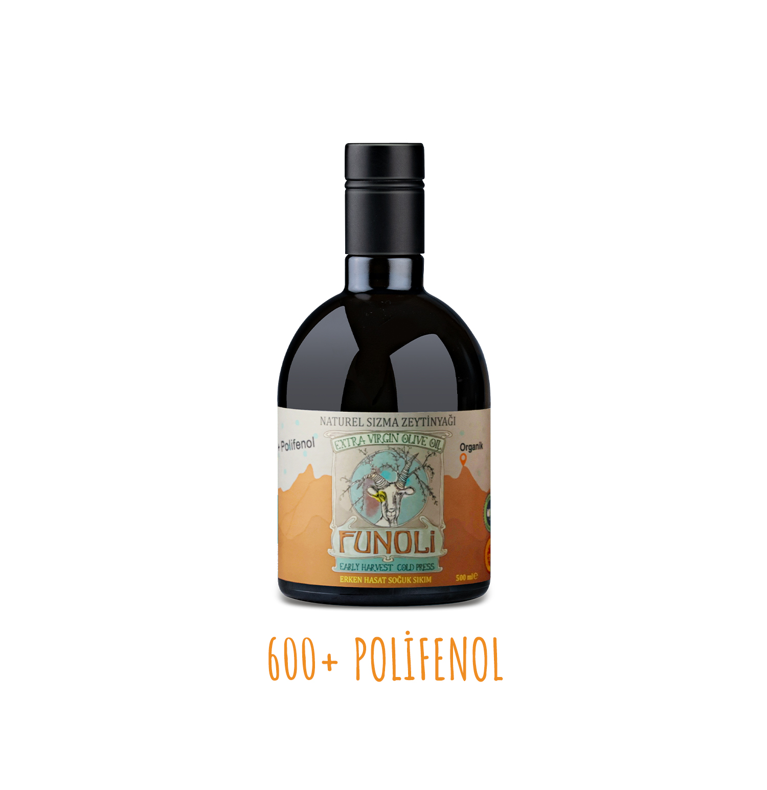 Funoli Premium Organik Yüksek Polifenol (600+) 500ml.